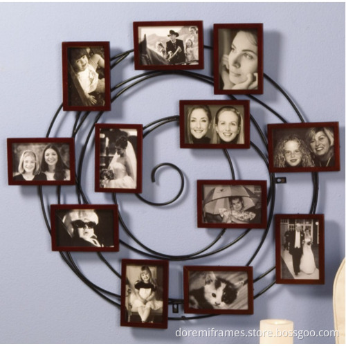 2015 new fashion circle shape 12 one year photo frames designs